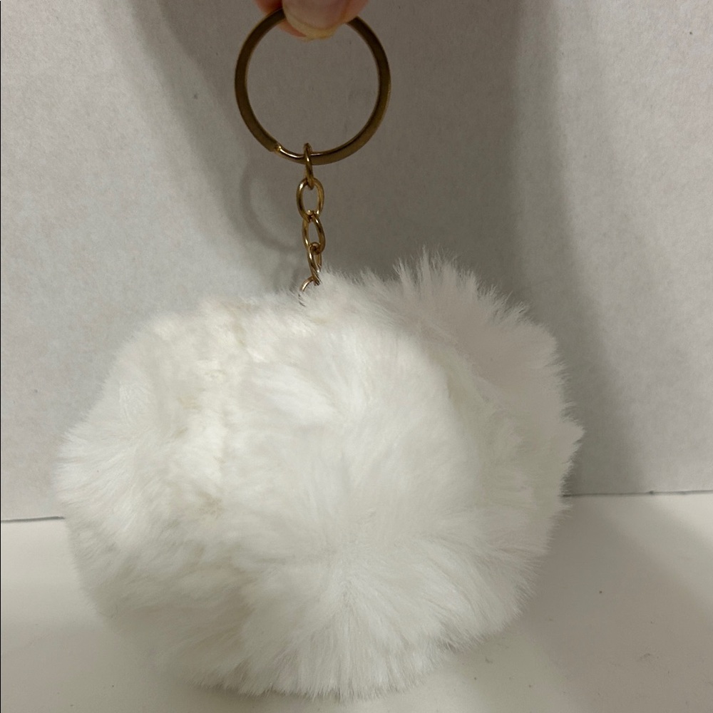 Fashion Jewelry White Fluffy Bag Charm